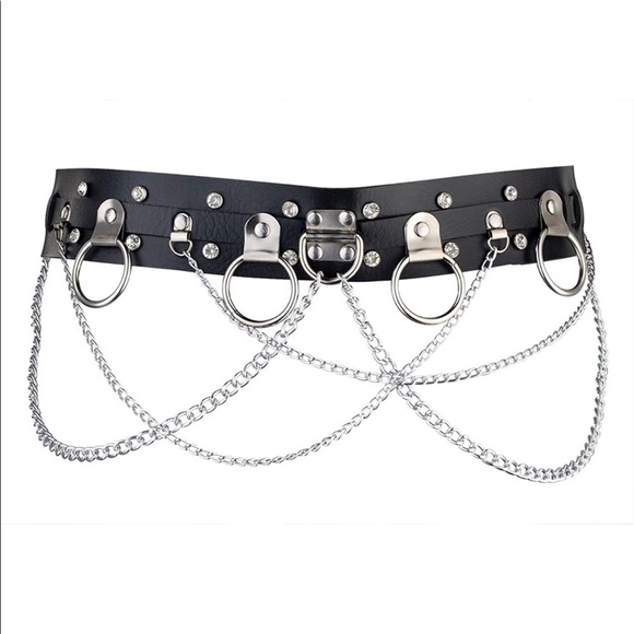 NWT Women's Body Chain Gothic Punk Waist Belt - Picture 1 of 12